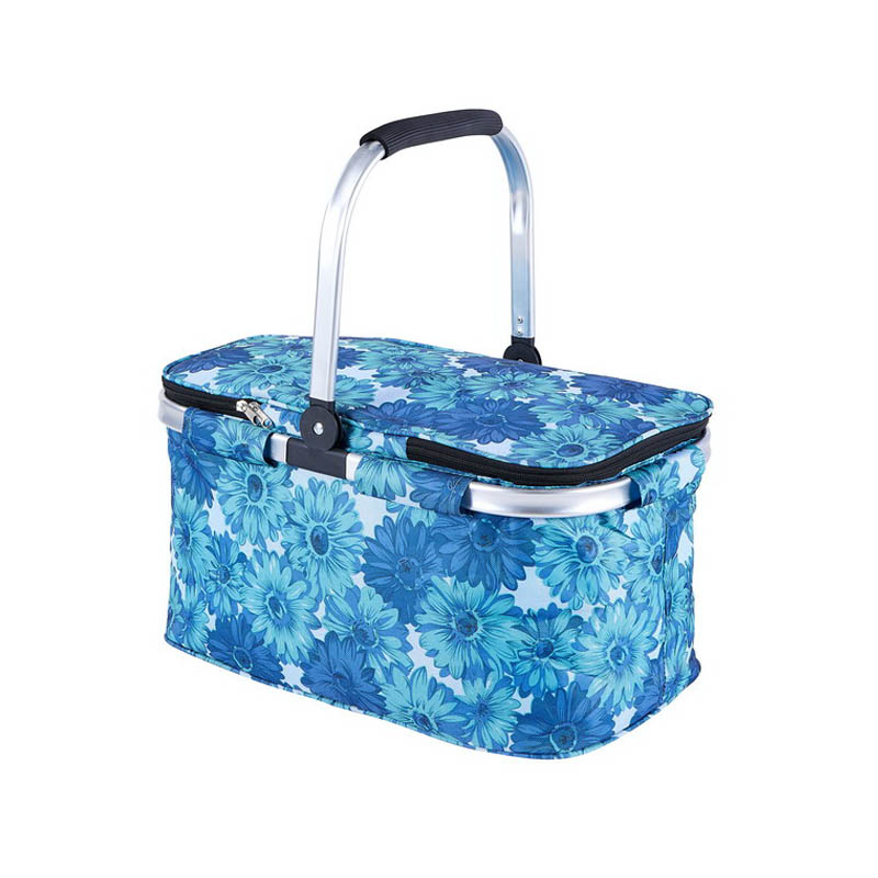 Single Handle Thickened Aluminum Tube Picnic Basket