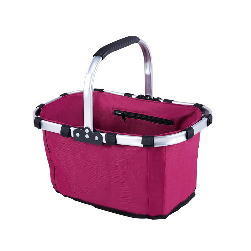 Single Handle Thickened Aluminum Tube Picnic Basket