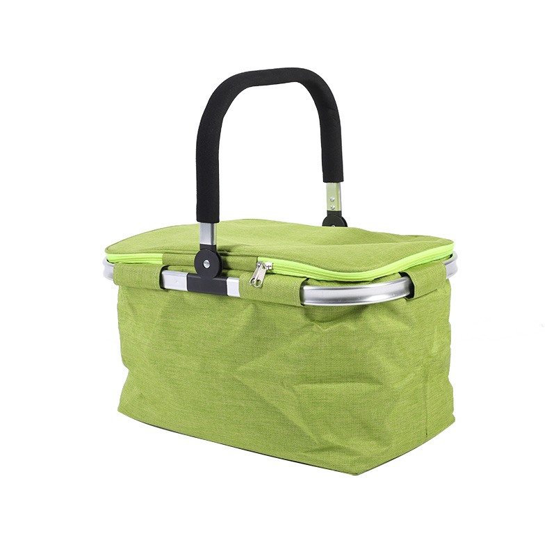 Single Handle Thickened Aluminum Tube Picnic Basket