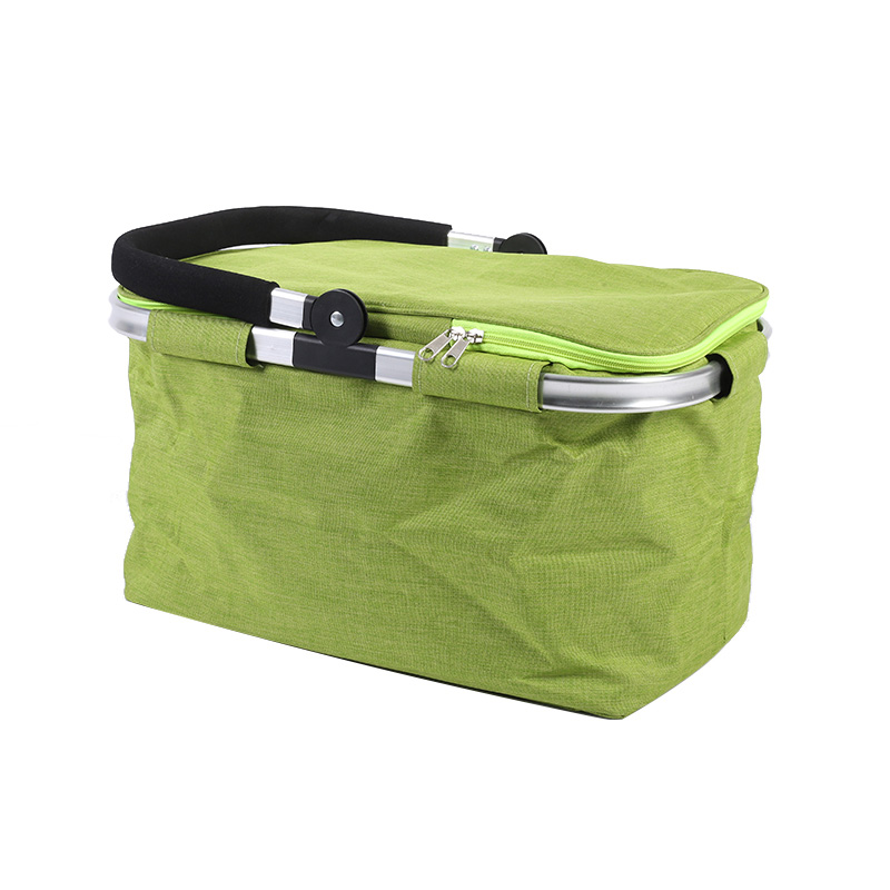 Single Handle Thickened Aluminum Tube Picnic Basket