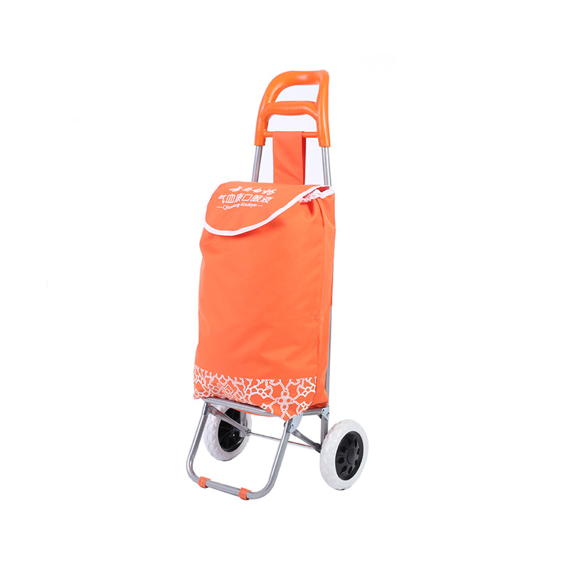 Bull Head Single Wheel Shopping Trolley Cart Shelf with Croissant Bag