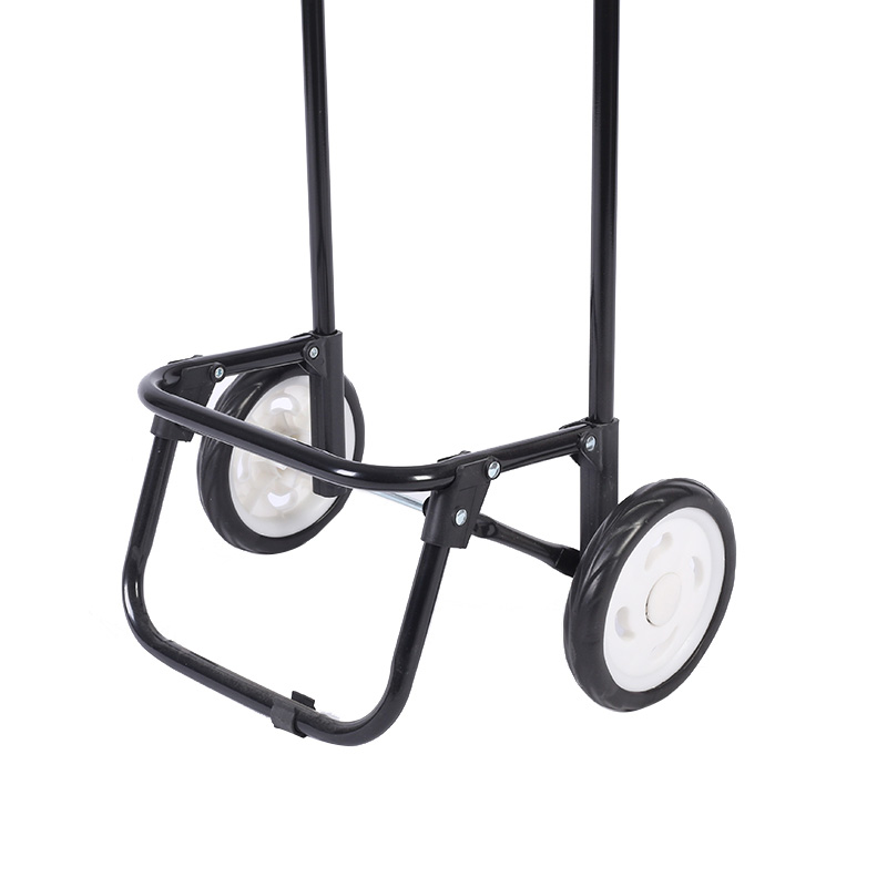 Square Sponge Handle Single Wheel Shopping Trolley Cart Shelf