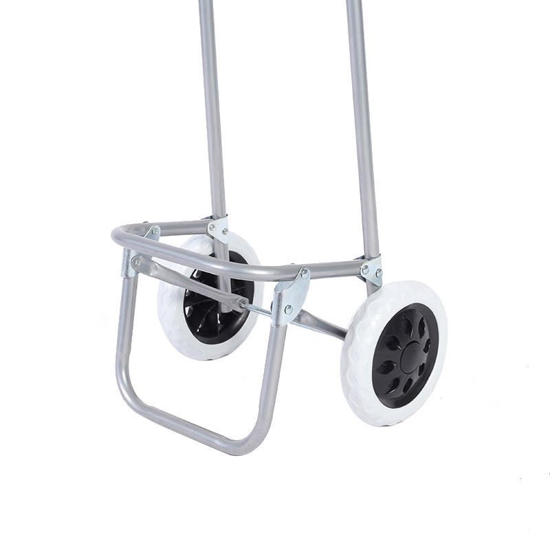 Half-round Sponge Handle Single Wheel Shopping Trolley Cart Shelf