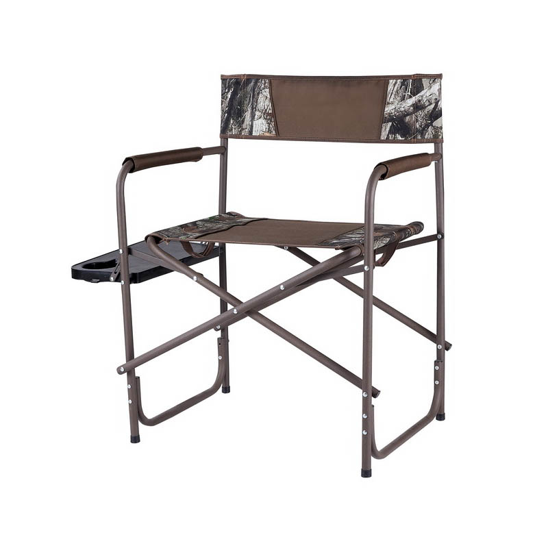 Foldable Directors Camping Chair with Side Coffee Table