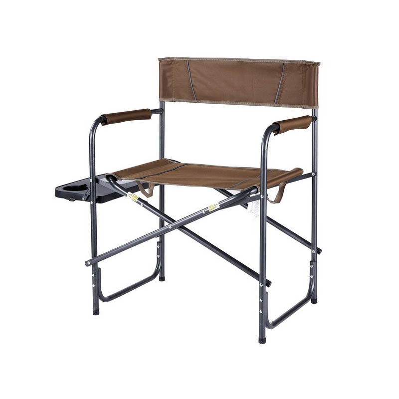 Foldable Directors Camping Chair with Side Coffee Table