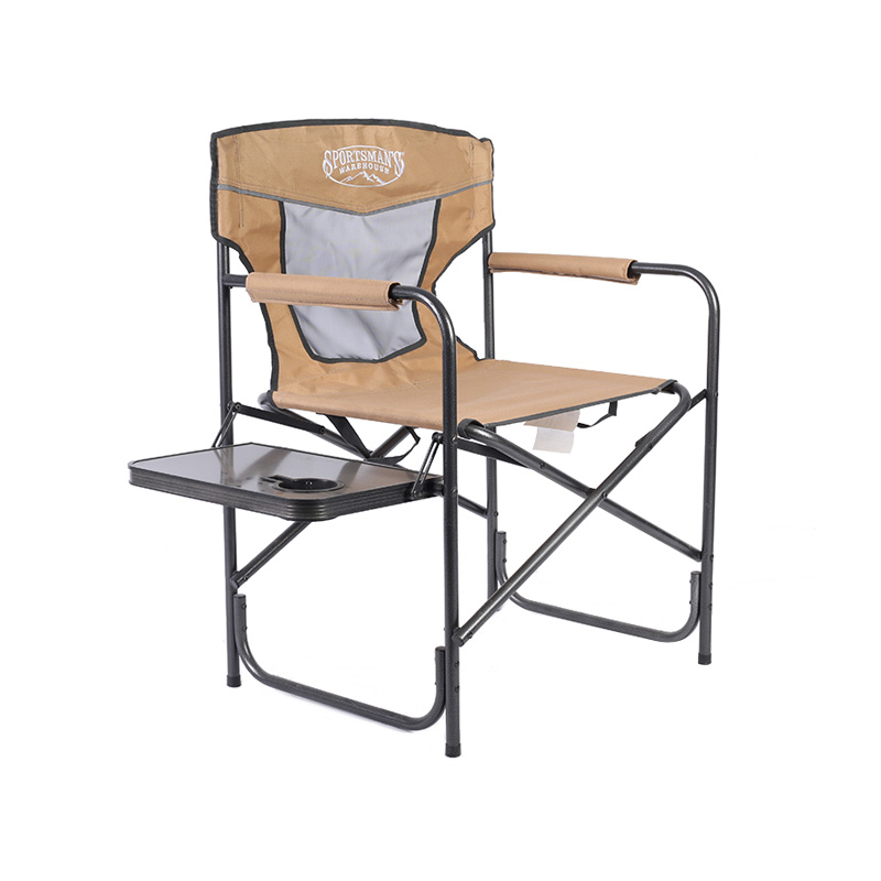 Foldable Directors Camping Chair with Side Coffee Table