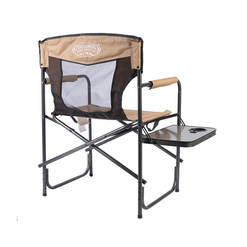 Foldable Directors Camping Chair with Side Coffee Table
