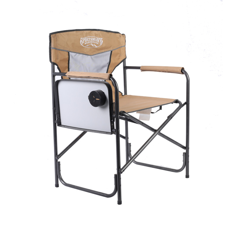 Foldable Directors Camping Chair with Side Coffee Table