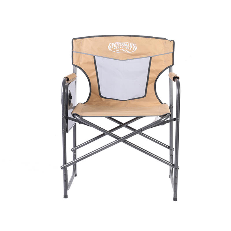 Foldable Directors Camping Chair with Side Coffee Table