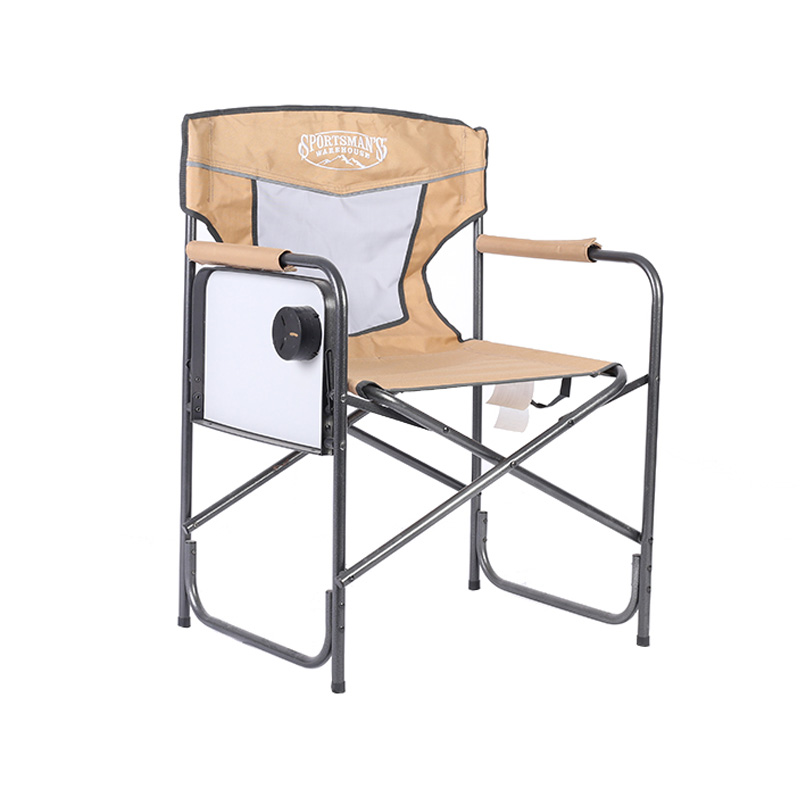 Foldable Directors Camping Chair with Side Coffee Table