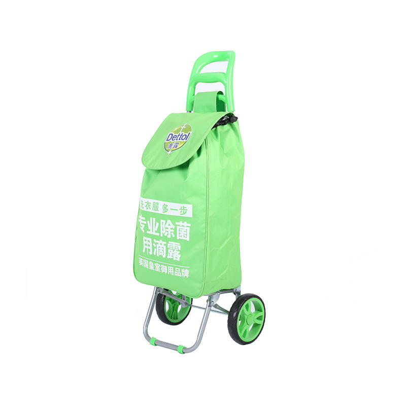 Bull Head Single Wheel Shopping Trolley Cart Shelf with Croissant Bag