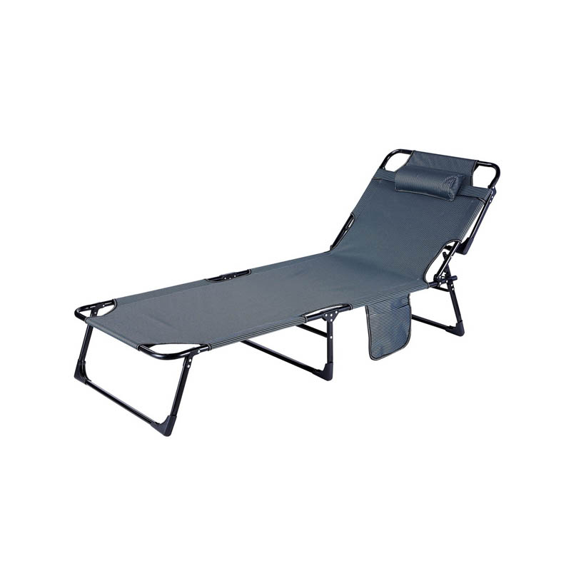 Single Folding Sun Bed with Headrest