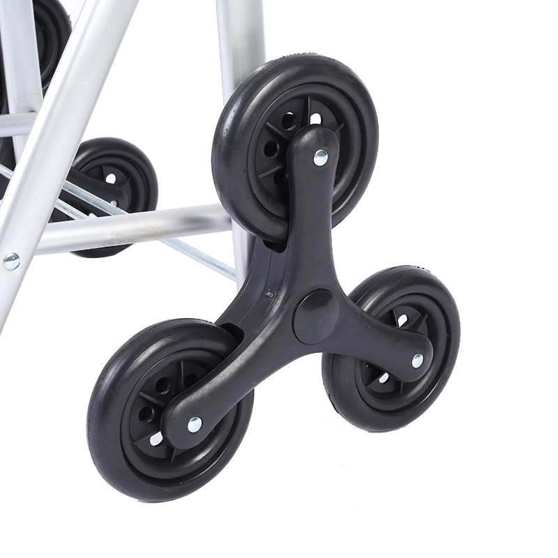 Aluminum Tube Climb Stairs Shopping Trolley Cart Shelf