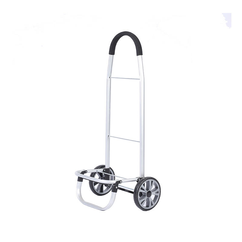 Half Round Aluminum Tube Single Wheel Shopping Trolley Cart Shelf