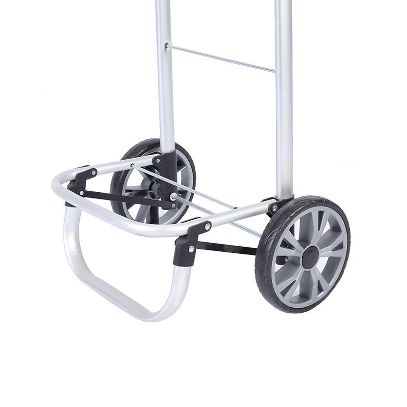 Half Round Aluminum Tube Single Wheel Shopping Trolley Cart Shelf