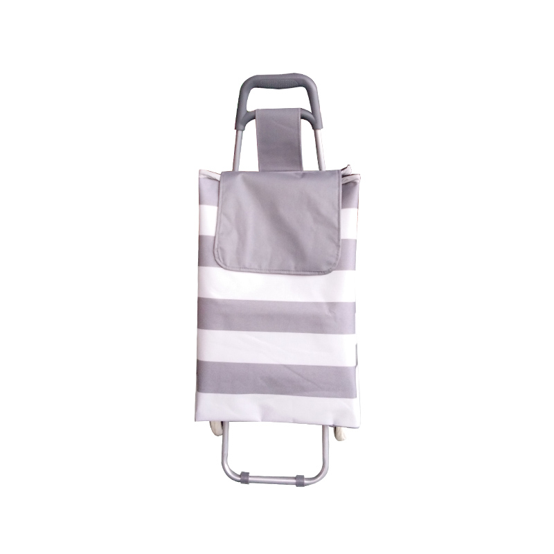 Single Wheel Shopping Trolley Cart with Thickened Flat Handle