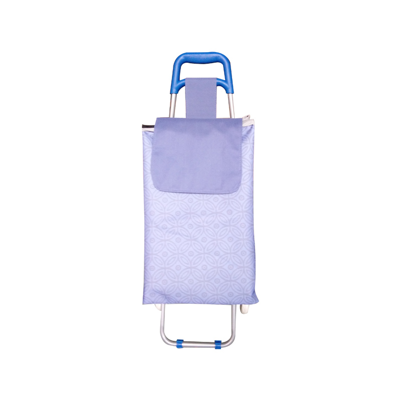 Single Wheel Shopping Trolley Cart with Thickened Flat Handle