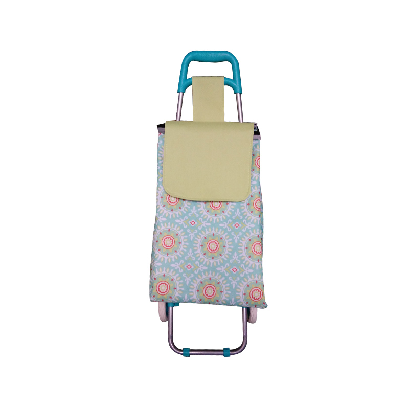 Single Wheel Shopping Trolley Cart with Thickened Flat Handle