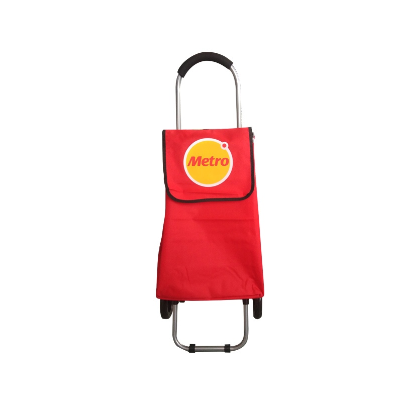 Large Capacity Half Dome Handle Single Wheel Shopping Trolley Cart