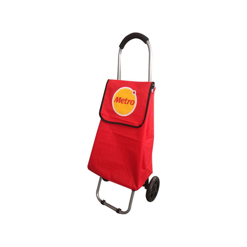 Large Capacity Half Dome Handle Single Wheel Shopping Trolley Cart